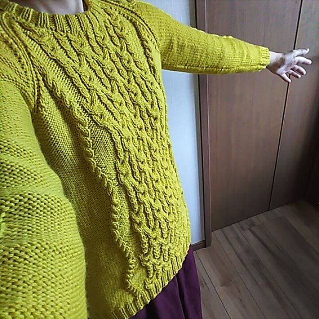 うれしいセーター（三國万里子著）」のknot（a lot）を編み終わりまし 